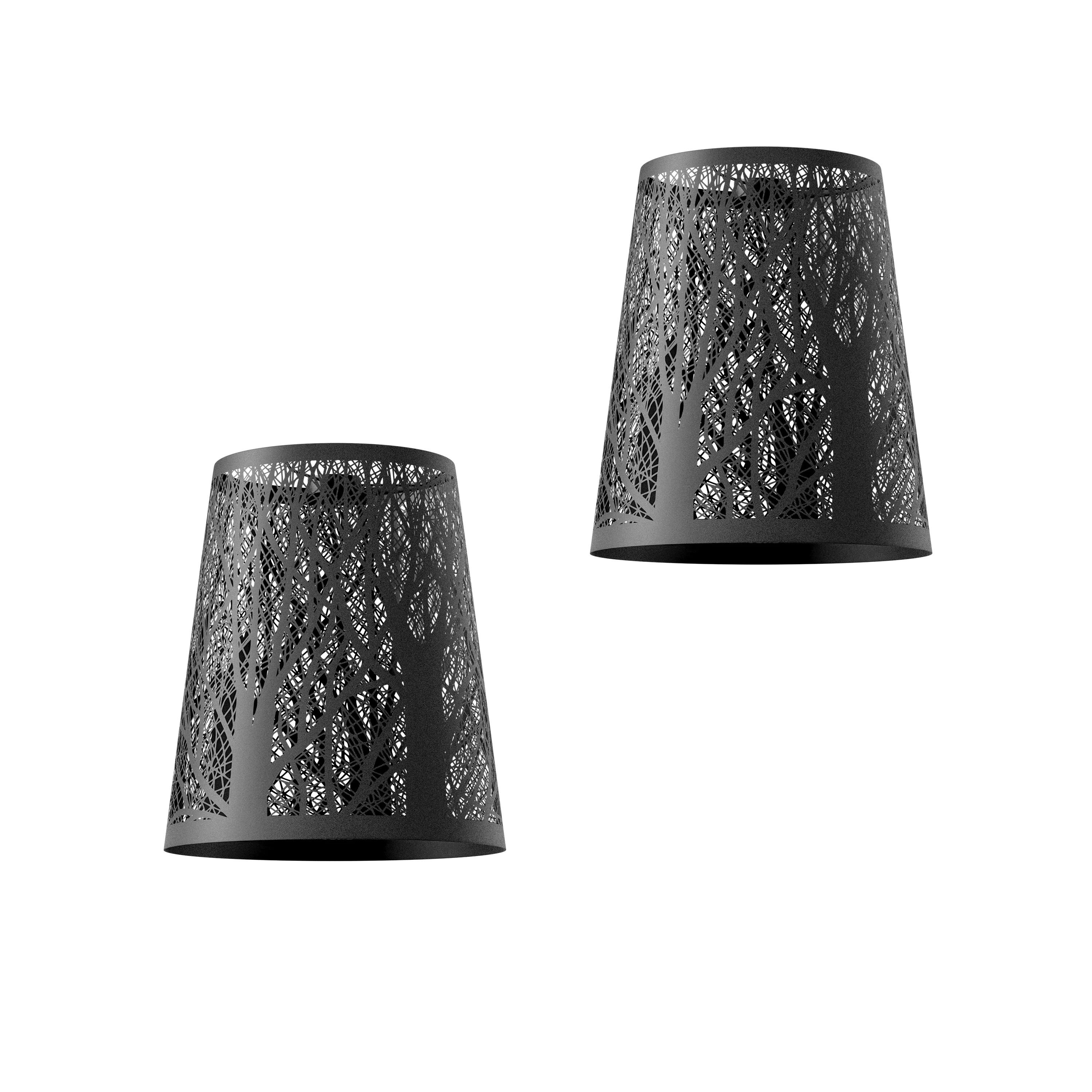 Black Metallic Tree Shades (Set of 2) - Image 3