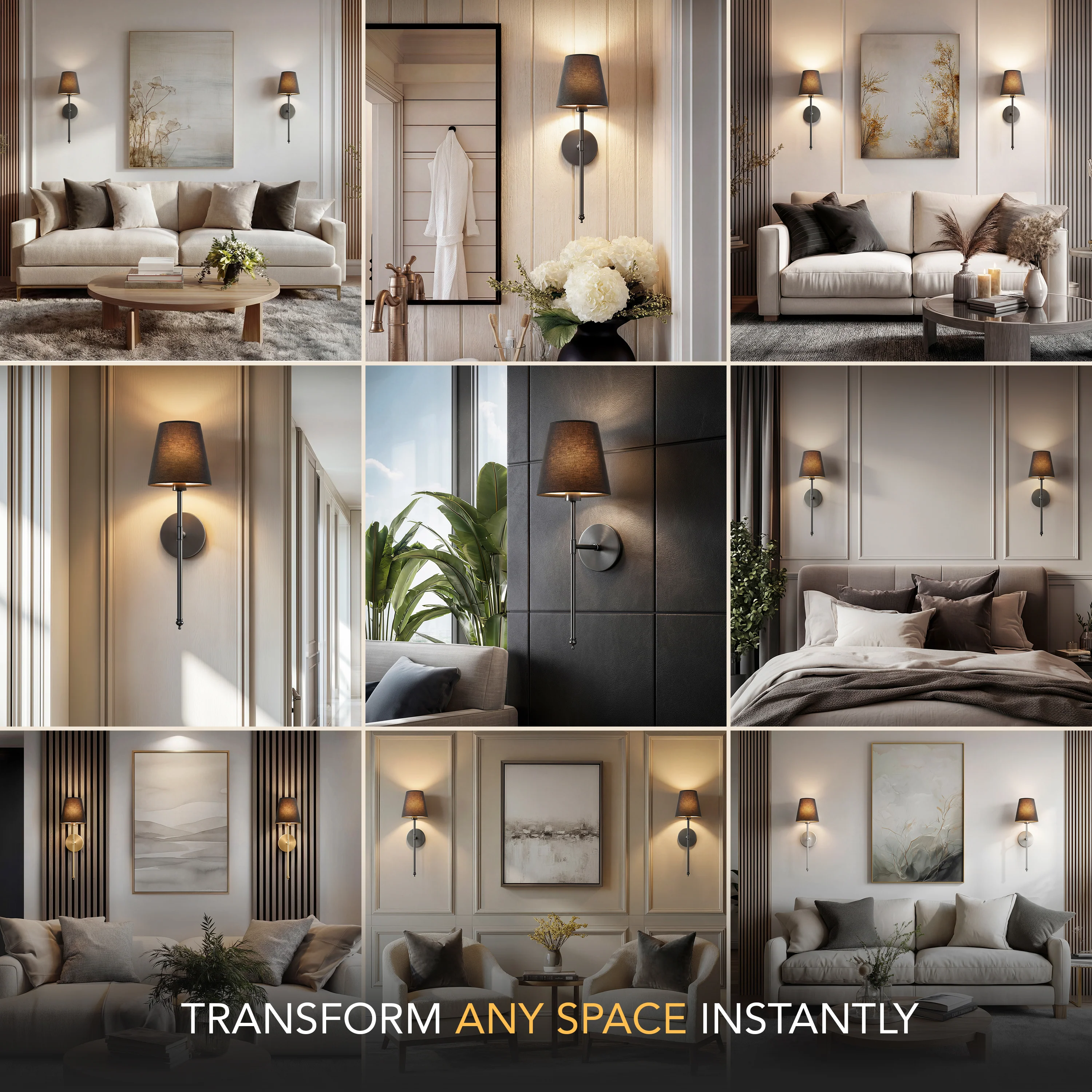 WIRELESS DARK WALL SCONCES (SET OF 2) - Image 4