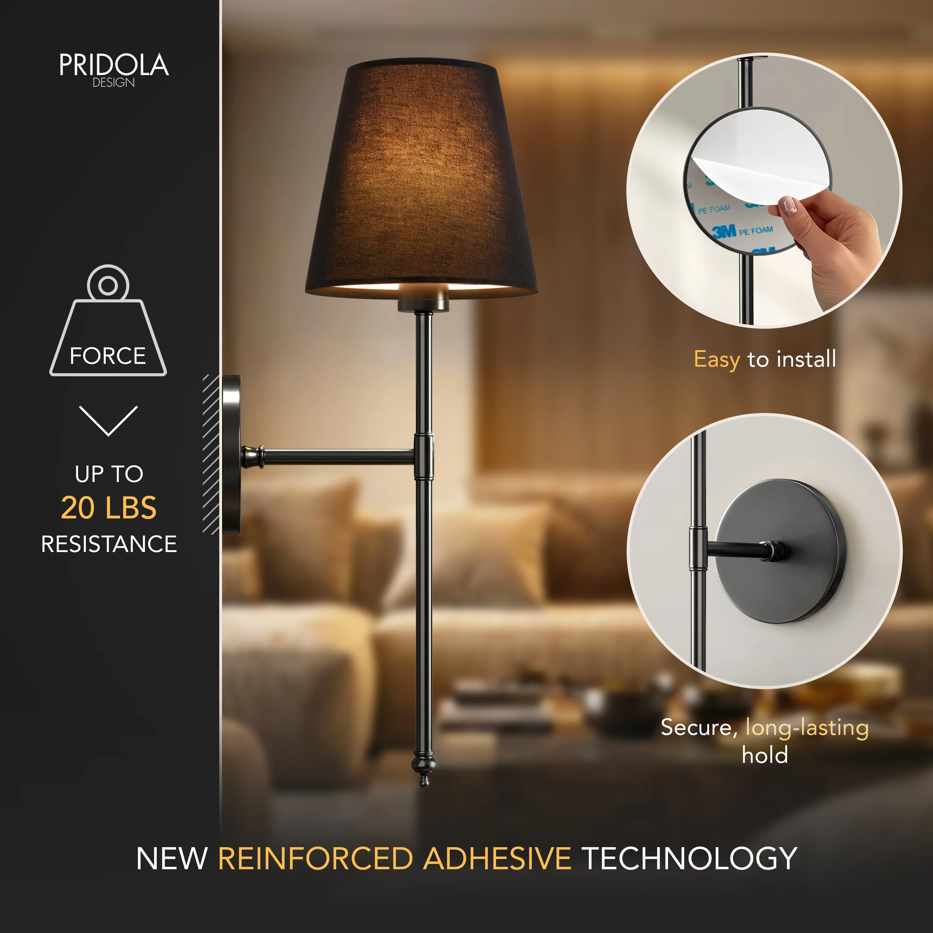 WIRELESS DARK WALL SCONCES (SET OF 2) - Image 7