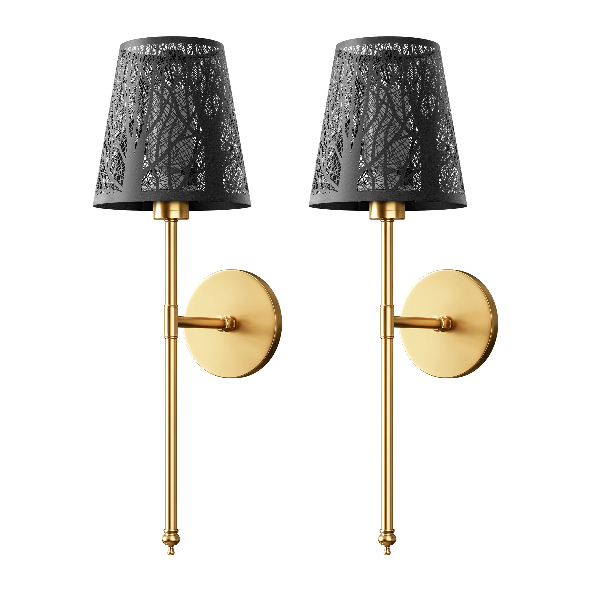 WIRELESS METALLIC WALL SCONCES (SET OF 2)