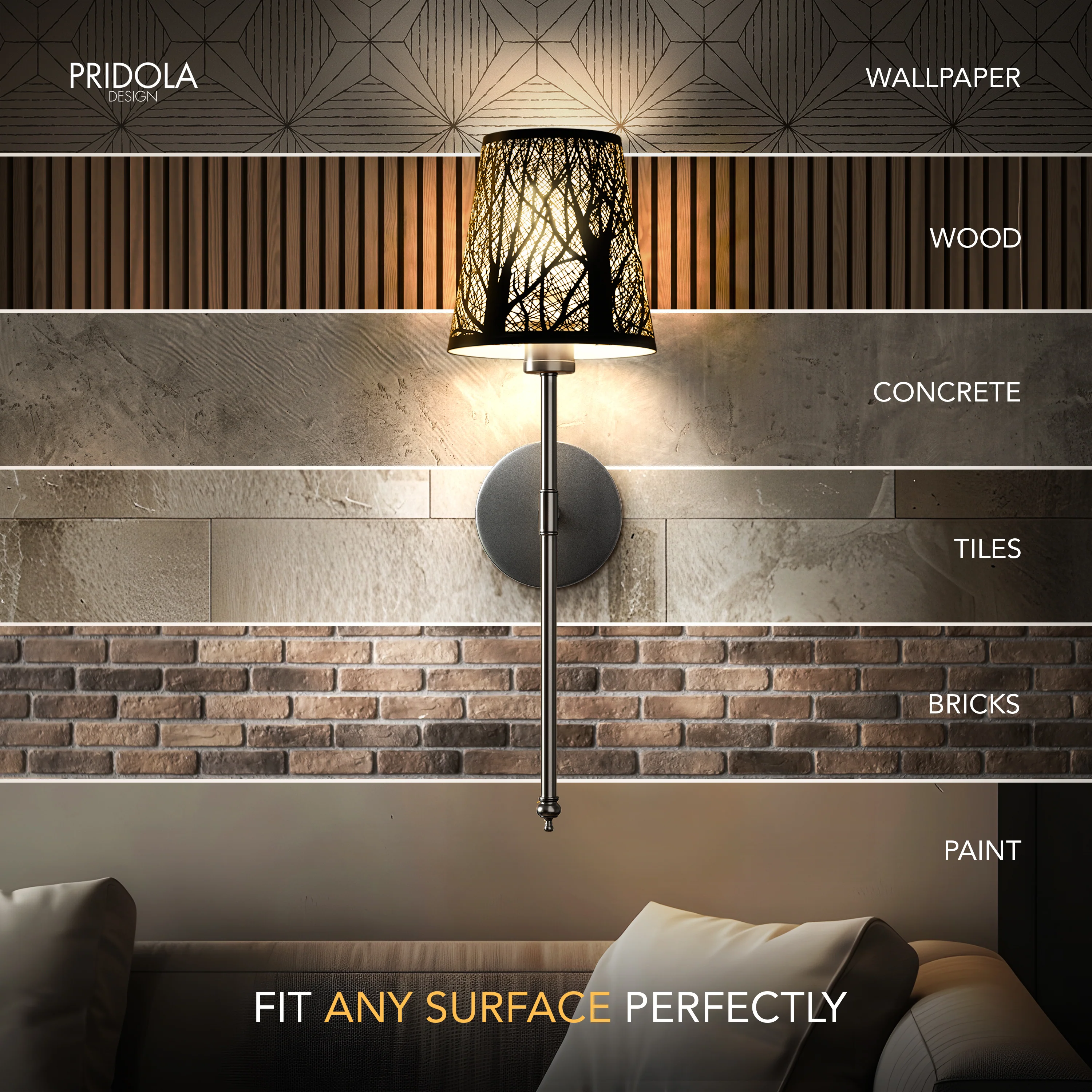 WIRELESS METALLIC WALL SCONCES (SET OF 2) - Image 5