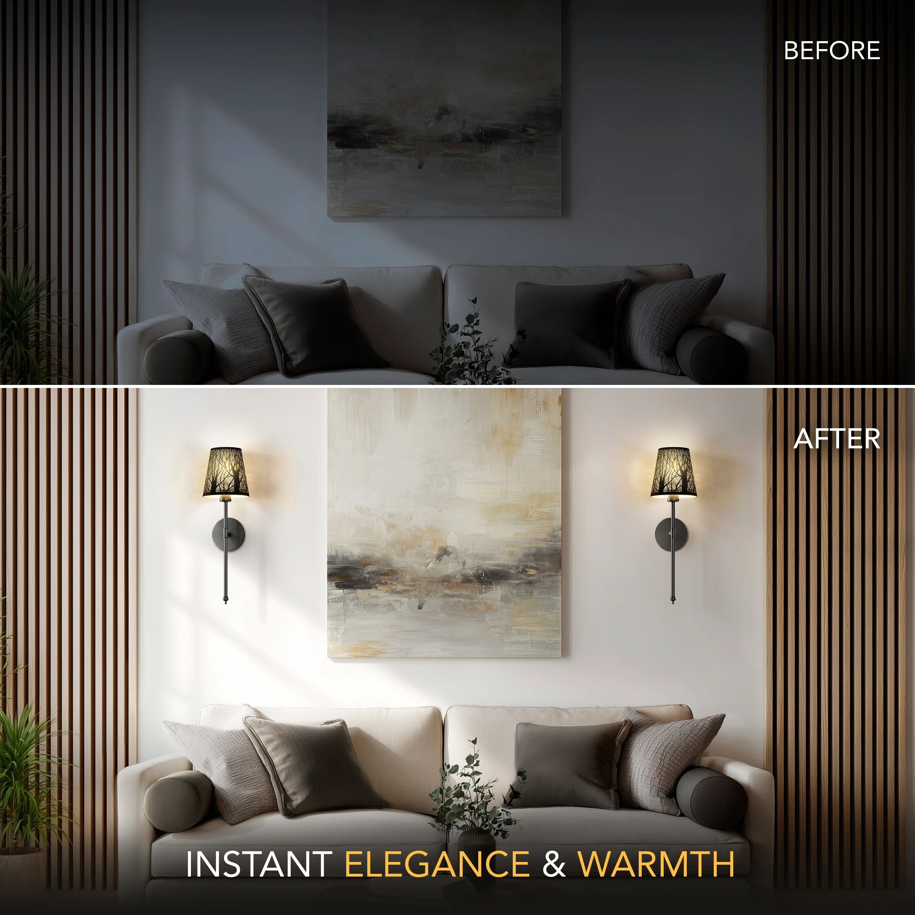WIRELESS METALLIC WALL SCONCES (SET OF 2) - Image 6