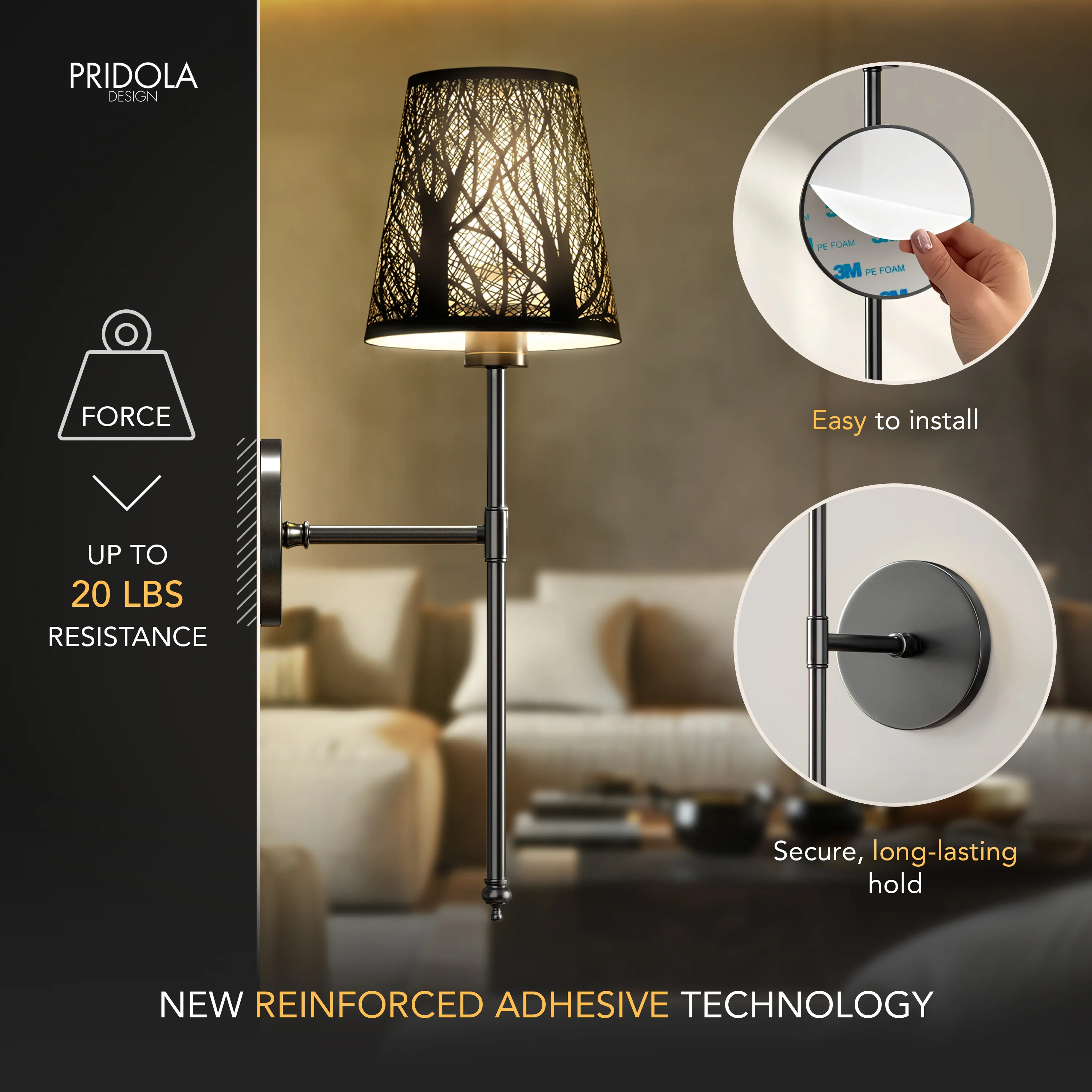 WIRELESS METALLIC WALL SCONCES (SET OF 2) - Image 7