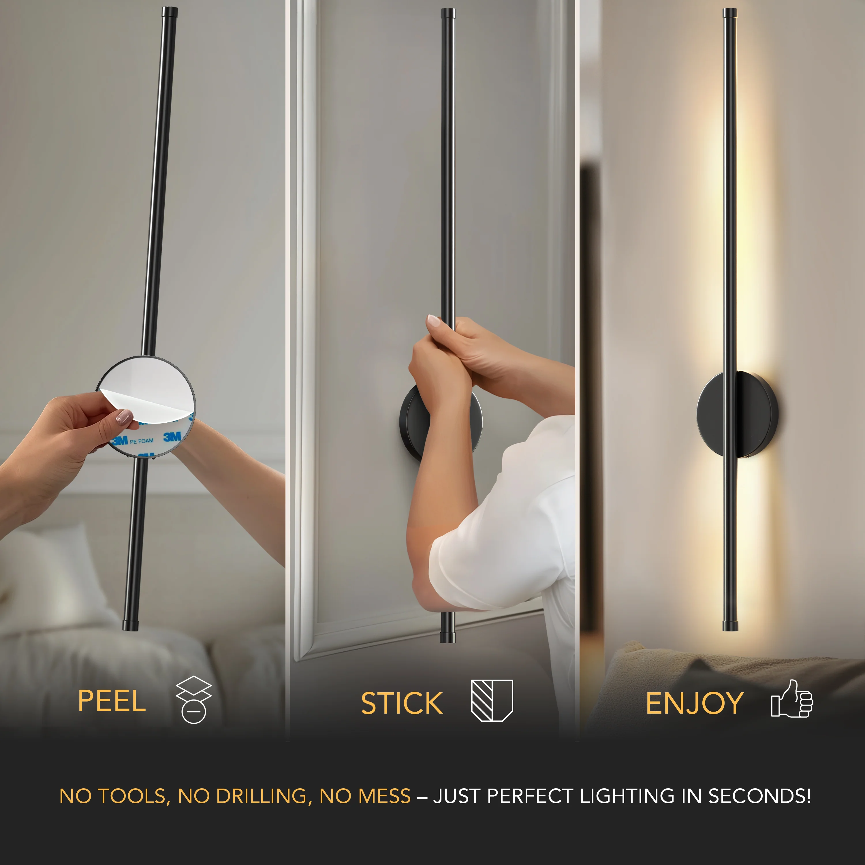 WIRELESS MODERN WALL LIGHTS (SET OF 2) - Image 4