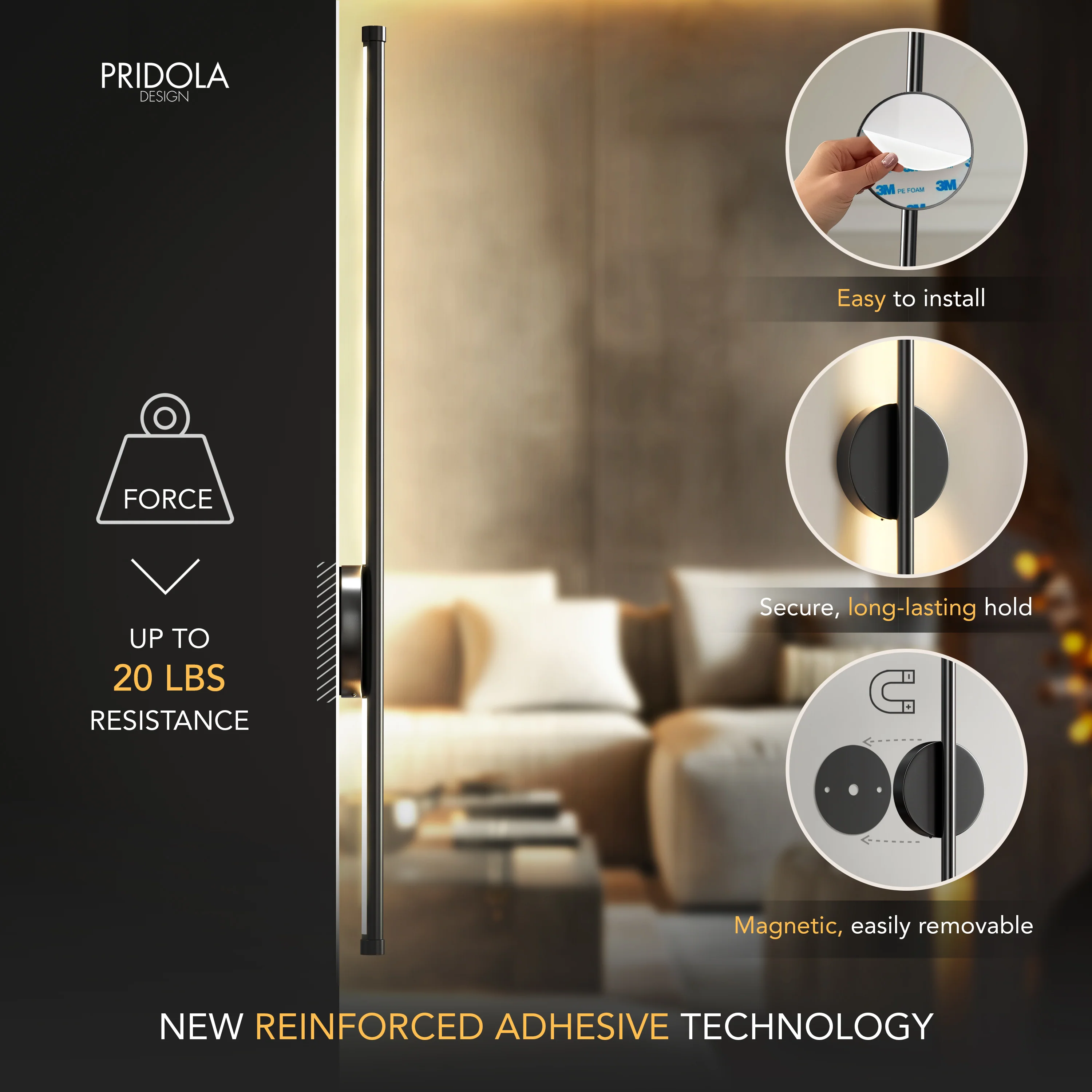 WIRELESS MODERN WALL LIGHTS (SET OF 2) - Image 5